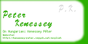 peter kenessey business card