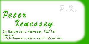 peter kenessey business card